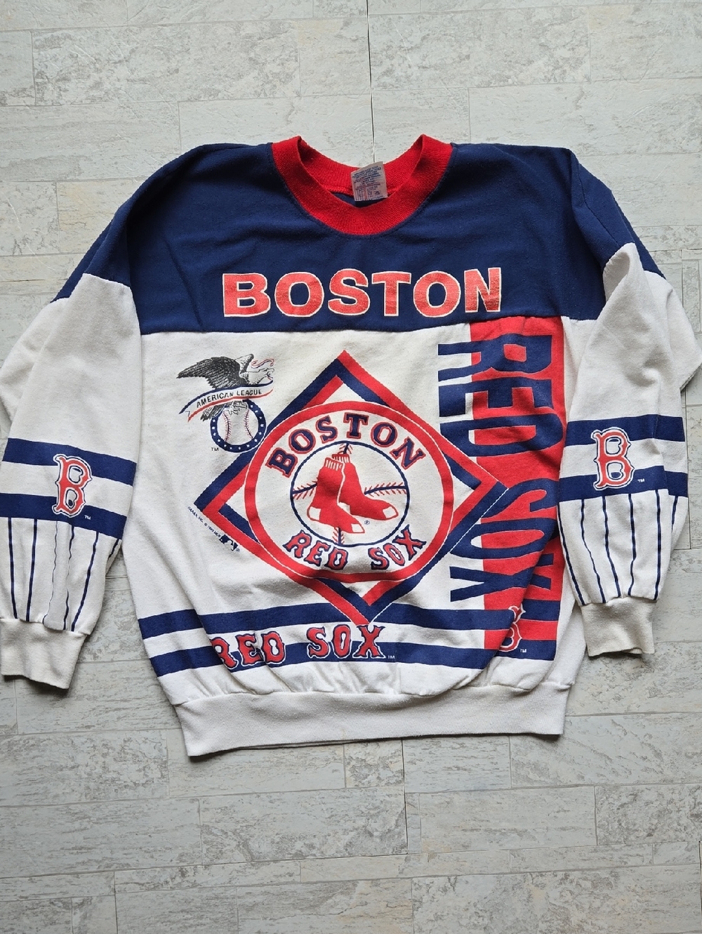 Vintage 1990 Garan Major League Baseball (MLB) Boston Red Sox Graphic 90s MLB